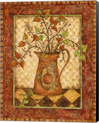 Framed Pumpkin Pitcher Print