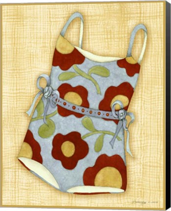 Framed Red Bathing Suit Print Print