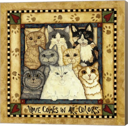 Framed Love Comes In All Colors Print