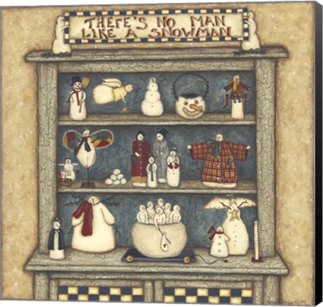 Framed There&#39;s No Man Like A Snowman Print