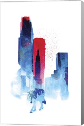 Framed Wolf Of The City Print