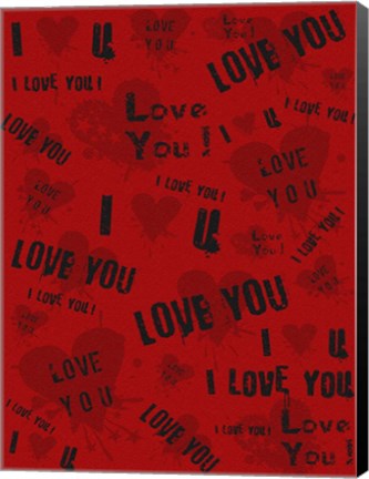 Framed Graffiti Love Print