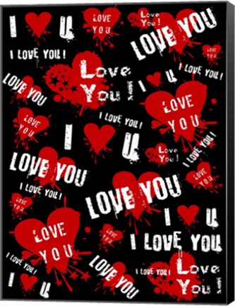 Framed I Love You Print