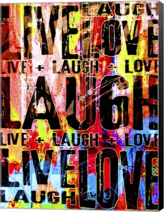 Framed Live Love Laugh Print
