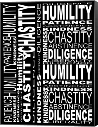 Framed Virtues Print