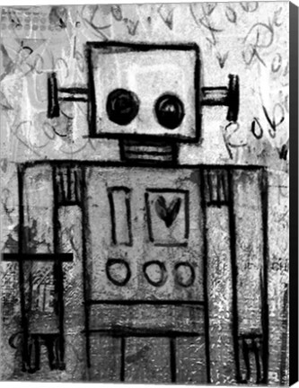 Framed Boy Robot Print