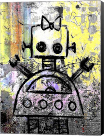 Framed Girl Robot Color Print