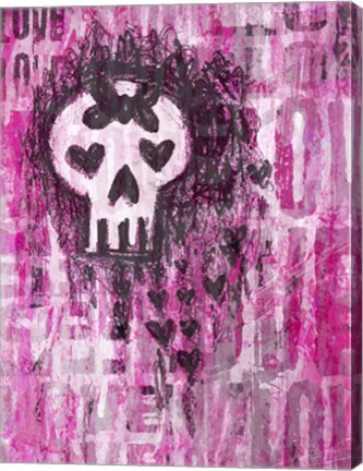 Framed Love Skull Princess Print
