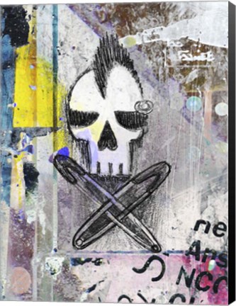 Framed Punk Skull Print