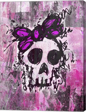 Framed Sketched Skull Princess Print