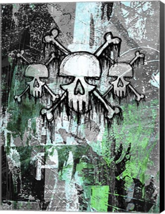 Framed Triple Skulls Print