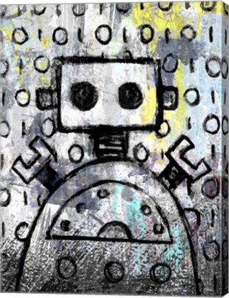 Framed Urban Robot Color Print