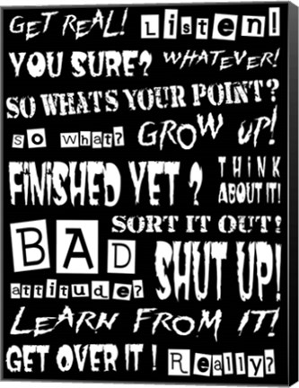 Framed Bad Attitude Print