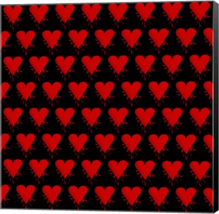 Framed Heart Splatter Print