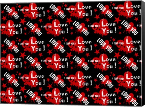 Framed Love You 3 Print