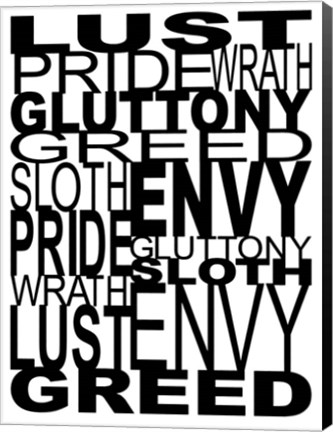 Framed Sins Print