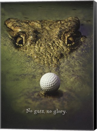 Framed Crocodile Golf Print
