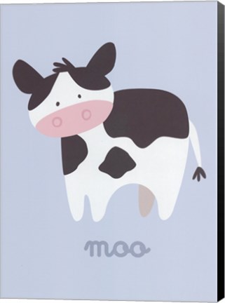 Framed Barn Baby Moo Print