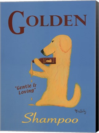 Framed Golden Shampoo Print