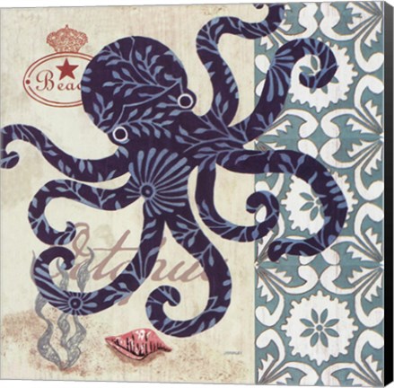 Framed Sea Life Octopus Print