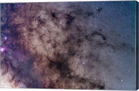 Framed Dark Horse and Snake Nebulae in Ophiuchus Print