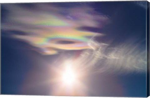 Framed Iridescent clouds near the Sun Print