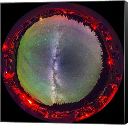 Framed Milky Way above the Table Mountain Star Party in Washington State Print
