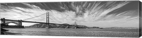 Framed Golden Gate Bridge  over Pacific ocean, San Francisco, California Print