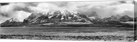 Framed View of the Sarmiento Lake in Torres del Paine National Park, Patagonia, Chile Print