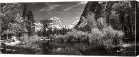 Framed Mirror Lake in Yosemite National Park, Mariposa County, California Print