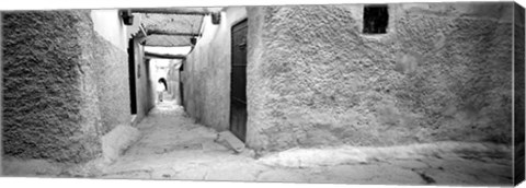 Framed Medina Old Town, Marrakech, Morocco (black &amp; white) Print