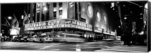 Framed Manhattan, Radio City Music Hall, NYC, NY Print