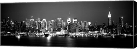 Framed Buildings at the waterfront, Manhattan, NY Print