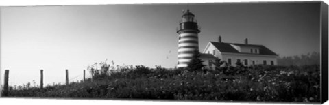 Framed West Quoddy Head lighthouse, Lubec, Maine Print