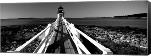 Framed Marshall Point Lighthouse, built 1832, rebuilt 1858, Port Clyde, Maine Print