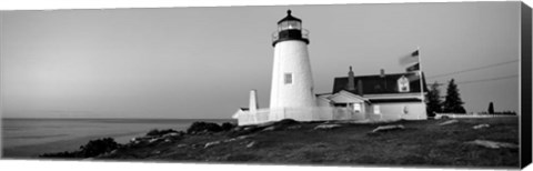 Framed Pemaquid Point Lighthouse built 1827, Bristol, Maine Print