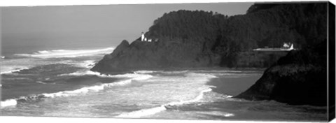 Framed Lighthouse on a hill, Heceta Head Lighthouse, Heceta Head, Lane County, Oregon Print