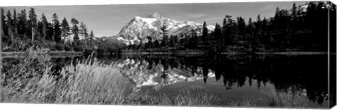 Framed Mt Shuksan and Picture Lake, North Cascades National Park, Washington State Print