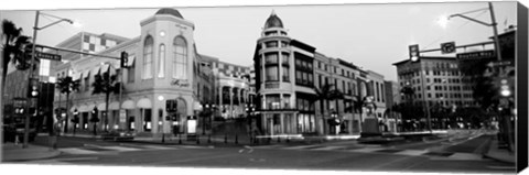 Framed Traffic on the road, Rodeo Drive, Beverly Hills, Los Angeles County, California Print