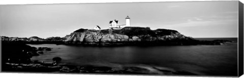 Framed Nubble Lighthouse, Cape Neddick, York, Maine Print