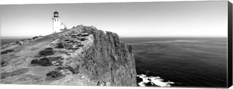 Framed Lighthouse at a coast, Anacapa Island Lighthouse, Anacapa Island, California Print