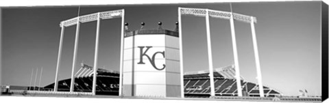 Framed Baseball stadium, Kauffman Stadium, Kansas City, Missouri Print