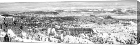 Framed Eroded rocks in a canyon, Bryce Canyon, Bryce Canyon National Park, Utah Print