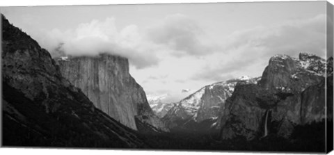 Framed Clouds over mountains, Yosemite National Park, California Print