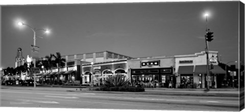 Framed Night scene of Downtown Culver City, Culver City, Los Angeles County, California Print