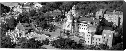 Framed Aerial view of a castle on a hill, Hearst Castle, San Simeon, California Print