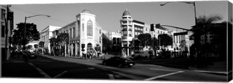 Framed Car moving on the street, Rodeo Drive, Beverly Hills, California Print