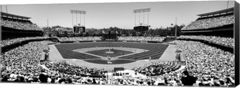 Framed Dodgers vs. Angels, Dodger Stadium, City of Los Angeles, California Print