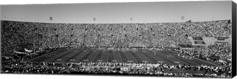 Framed Football stadium full of spectators, Los Angeles Memorial Coliseum, California Print