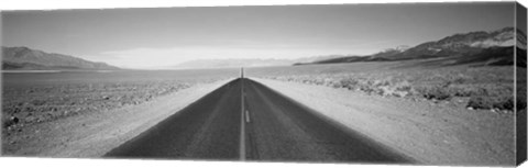 Framed California, Death Valley, Empty highway in the valley Print